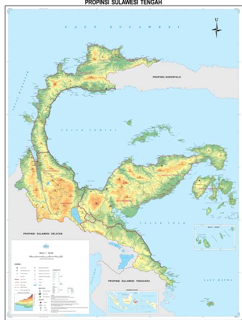 Peta Kota Peta Provinsi Sulawesi Tengah