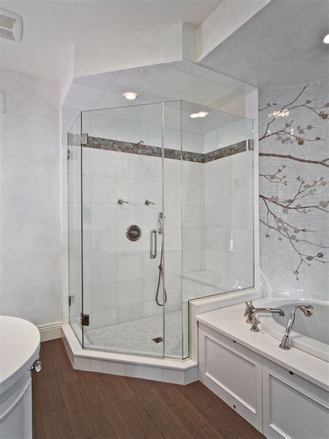 With jazzy modern flair, red and black accents wake up the style of this small kitchen. Neo Angle Shower Home Design Ideas, Pictures, Remodel and ...