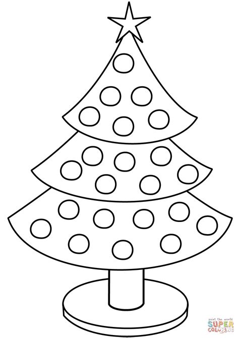 Wykonana z tektury falistej kaszerowanej białym papierem. Christmas Tree coloring page | Free Printable Coloring Pages