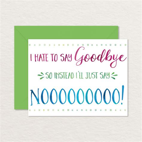 Printable Goodbye Cards For Students | Printable Card Free