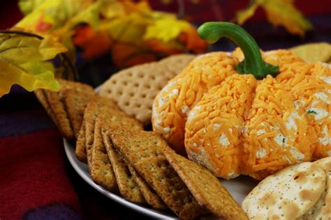 Pumpkin Shaped Cheese Ball Forkly