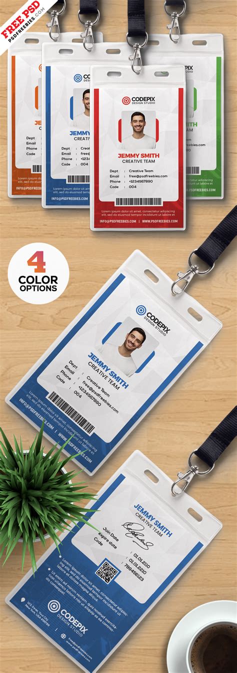 This office identity card free psd is a designed for any types of agency, corporate and small big companies. Office ID Card Design Templates PSD | PSDFreebies.com