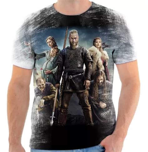 Camiseta Camisa Série Vikings Ragnar Lothbrok 7 Parcelamento sem juros
