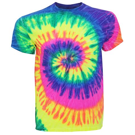 Tduk Mens Short Sleeve Rainbow Tie Dye T Shirt Ebay