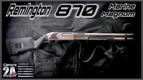 Remington 870 Marine Magnum 12 Gauge Shotgun With Black Aces Tactical