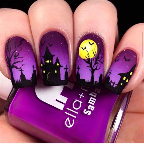 halloween nail art easy halloween manicure halloween acrylic nails
