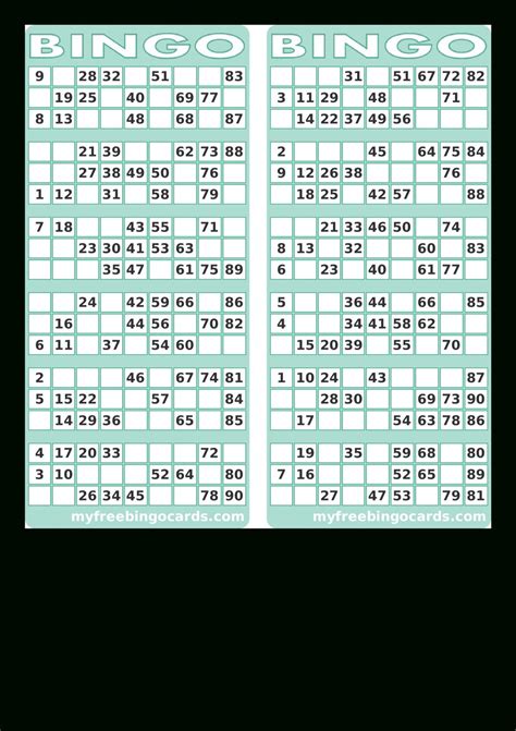 Blank Printable Bingo Card Templates At Printable Bingo Cards