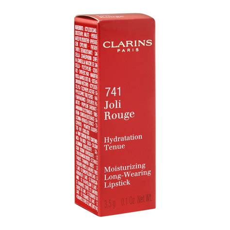 buy clarins paris joli rouge moisturizing long wearing lipstick 741 red orange online at best