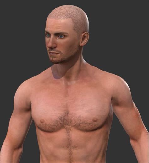 Realistic Male D Model Realistic Head Male Model Face Male Face My