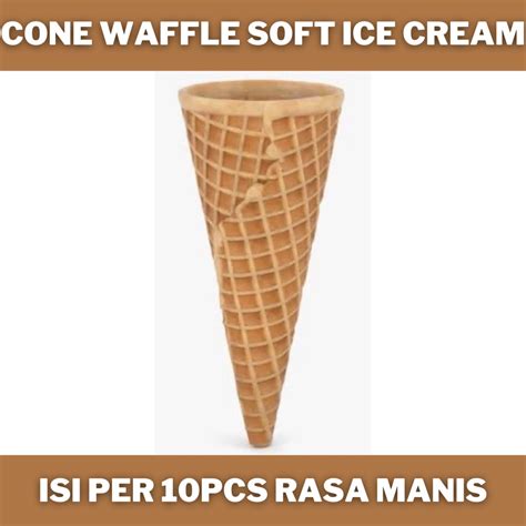 Jual Cone Wafle Manis Untuk Soft Ice Cream Mixue Isi Shopee Indonesia
