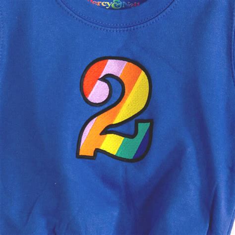 Royal Blue Kids Rainbow Age Embroidered Sweatshirt By Percy And Nell
