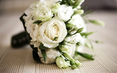 white roses and spray roses bridal bouquet