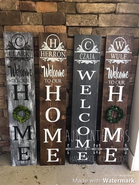 Welcome Sign For Front Porch Personalized Welcome Sign For Etsy