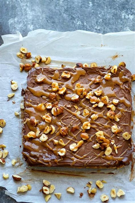 Serving dessert will be a cinch. Frozen Salted Caramel Hazelnut Chocolate Mousse Bars ...