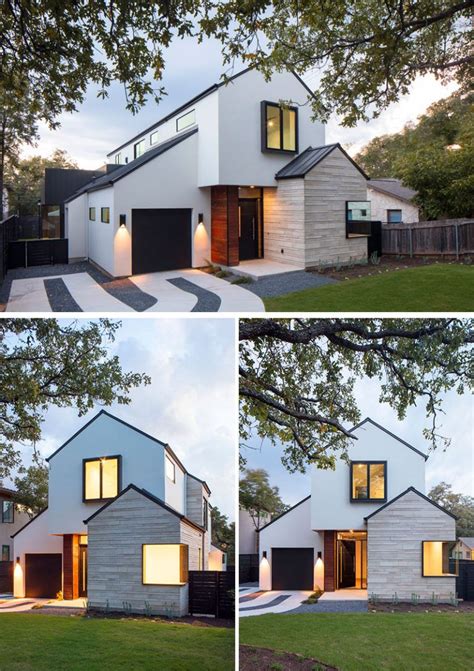 This Modern House On A Residential Street In Austin Texas Features An