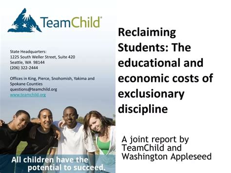 Ppt Reclaiming Students The Educational And Economic Costs Of