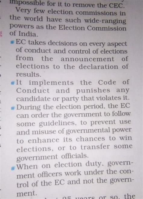 Write Any Five Powers And Functions Of The Election Commission Of India
