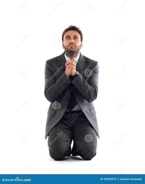 Businessman Pleads In The Kneeling Stock Image Image Of Background