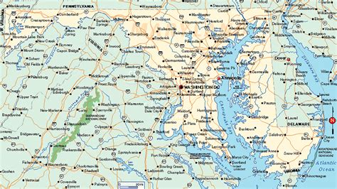 Detailed Political Map Of Maryland Ezilon Maps