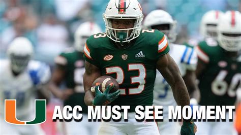 Miami Rb Camron Harris Sprints For The 83 Yard Score Acc Must See