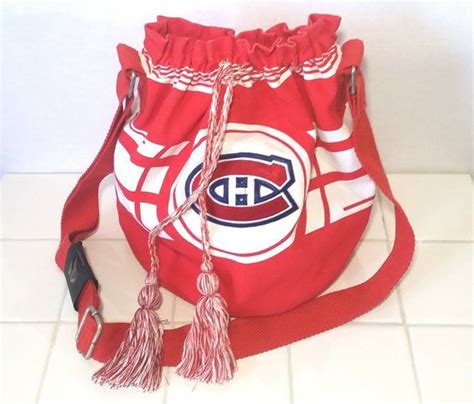 Vintage Montreal Canadiens Drawstring Bucket Bag 90s Tote | Etsy ...
