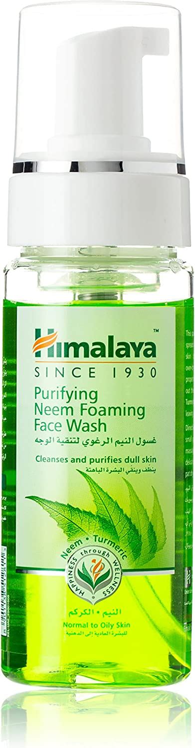 Himalaya Purifying Neem Foaming Face Wash With Neem And Turmeric For Occasional Acne Oz