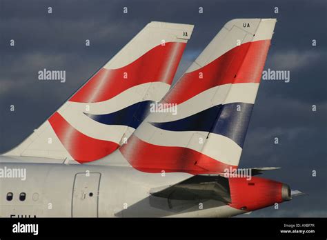 British Airways Tails Stock Photo Alamy