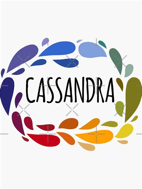 Cassandra Name Cute Colorful T Named Cassandra Sticker For Sale By Kindxinn Redbubble
