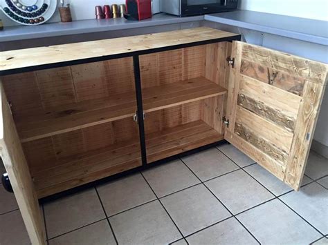 Pallet Wood Sideboard Kitchen Cabinets Pallet Kitchen Cabinets Diy