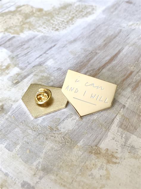 I Can And I Will Enamel Pin Quote Enamel Pin Motivational Etsy