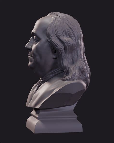Benjamin Franklin Bust 1 Cgtrader