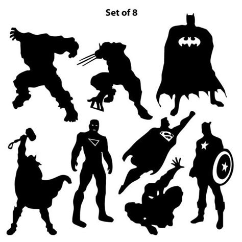 Super Hero Silhouette Cameo Projects Superhero Room Super Hero Shirts