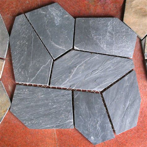 Black Slate Irregular Tiles China Slate Tiles Chinese Stone Tiles