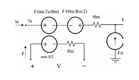 shows a modified equivalent circuit of the Peltier module. This model