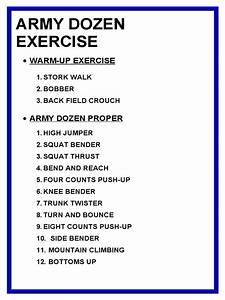 Army Dozen Exercises Pictures