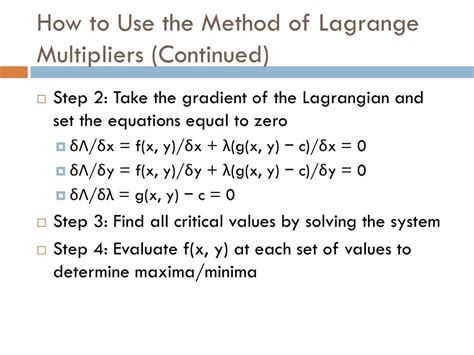 Lagrange Multiplier Example Problems