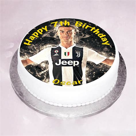 Personalised Ronaldo Birthday Cake Topper A4 Icing Sheet Anynameage