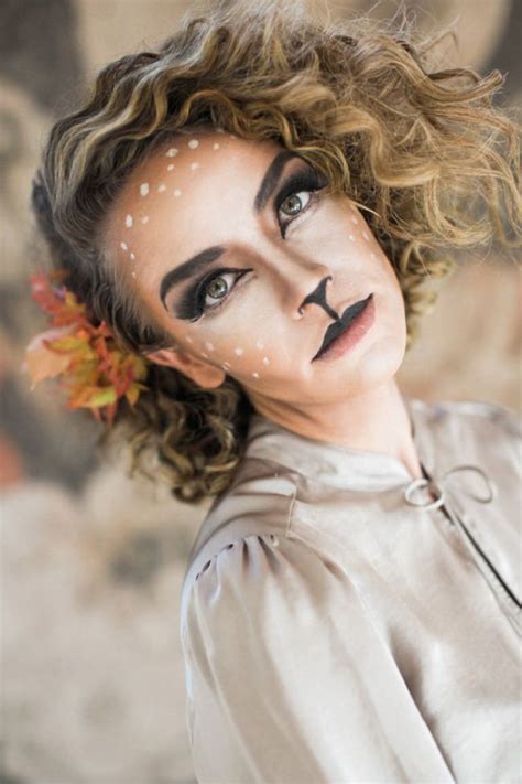 15 Easy Animal Halloween Makeup Tutorials Deer Halloween Makeup