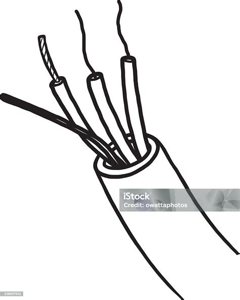 Electric Cable Wire Stock Illustration Download Image Now Art Art