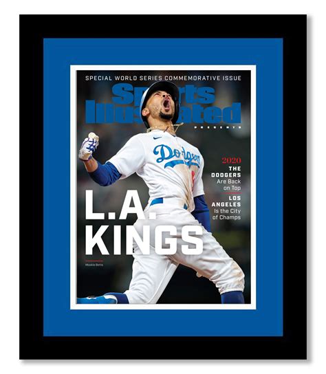 La Times Newspaper Frame Los Angeles Dodgers World Series Black Wood