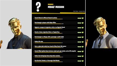 Idek what they would do, maybe a red suit? All Midas' Mission Week 9 and Week 10 Challenges and ...
