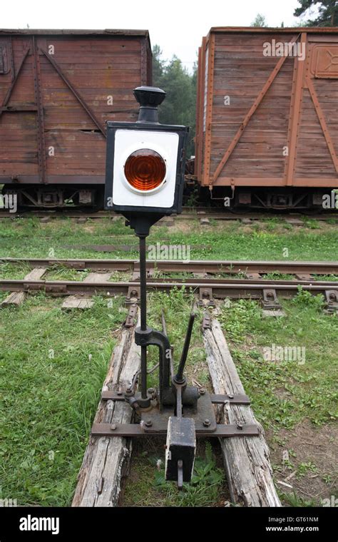 Old Railway Switch Stock Photo Alamy