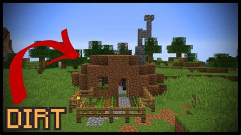 How To Make A Minecraft Dirt House First Day Challenge Minecraft