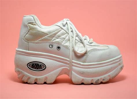 90s Platform Sneaker 55 White 1990s Mega Platform Chunky 90s