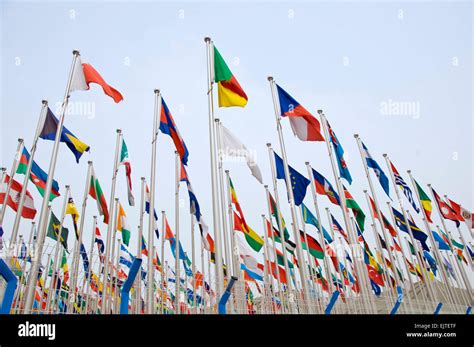 Flags Of Many Nations Stock Photo Alamy