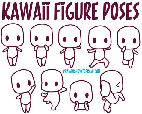 A Reference To Kawaii Bodies Kawaii Body Poses How To Draw Kawaii