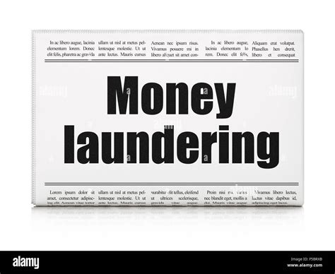 Currency concept: newspaper headline Money Laundering Stock Photo - Alamy