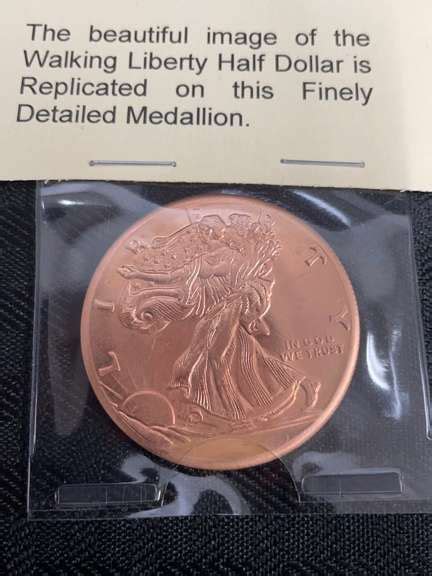1 Troy Ounce 999 Fine Copper Medallion 777 Auction Company