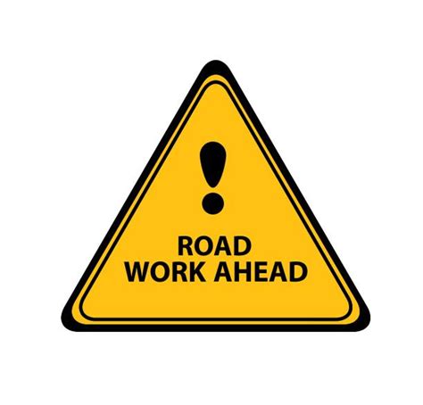 Road Work Ahead Sign Illustrations Royalty Free Vector Graphics And Clip