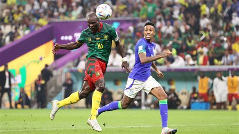 Aboubakar Gets Red Card After Scoring For Cameroon Against Brazil In The Fifa World Cup Sportstar